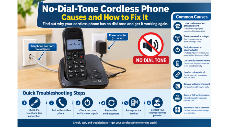 No Dial Tone on Cordless Phone: Causes and How to Fix It